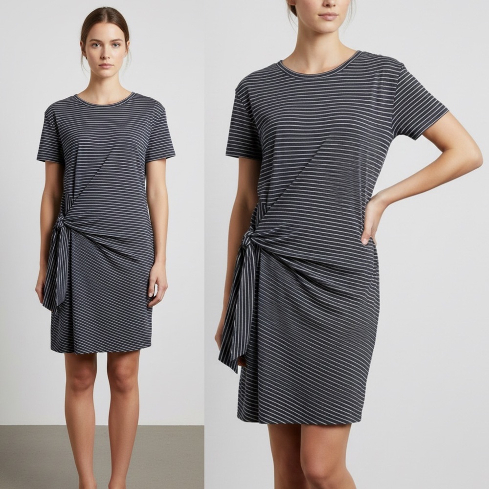 Vince Striped Knot Cotton Sheath Mini Dress size XS